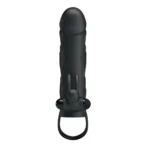 Funda Con Vibrador Y Extensión Extiende 2Cm - 14Cm X 3Cm Silicona