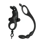 Anillo Vibrador Varita Anal Silicona 10 Funciones