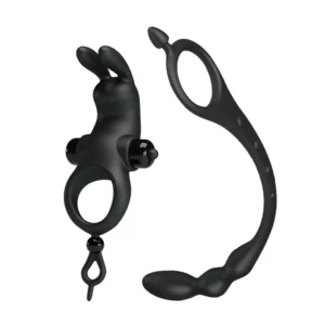 Anillo Vibrador Varita Anal Silicona 10 Funciones