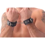 Esposas Con Mosquetón Doble - Eco-Cuero Negro