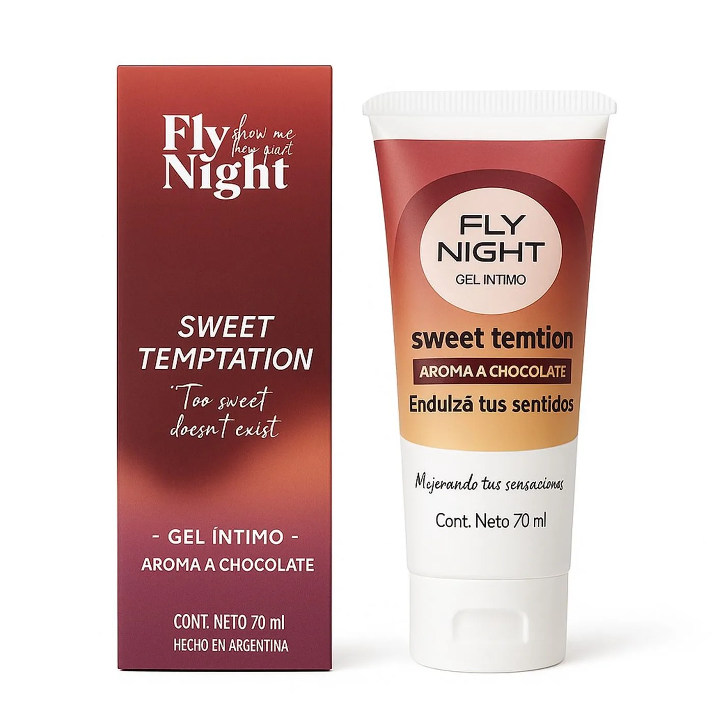 Gel Intimo Sweet Temptation Sabor Chocolate 70 Ml