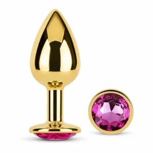 Anal Plug Eros Gold Metal Medium Rosy
