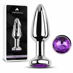 Anal Plug Titan Metal Medium Dark Purple