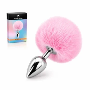 Anal Plug Bunny Metal Small Pink