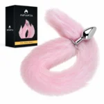 Anal Plug Tail Metal Small Pink