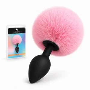 Anal Plug Bunny Silicone Medium Pink