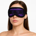 Suave Antifaz De Raso Y Puntillas En Violeta