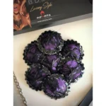 Delicadas Pezoneras De Raso Y Puntillas En Violeta