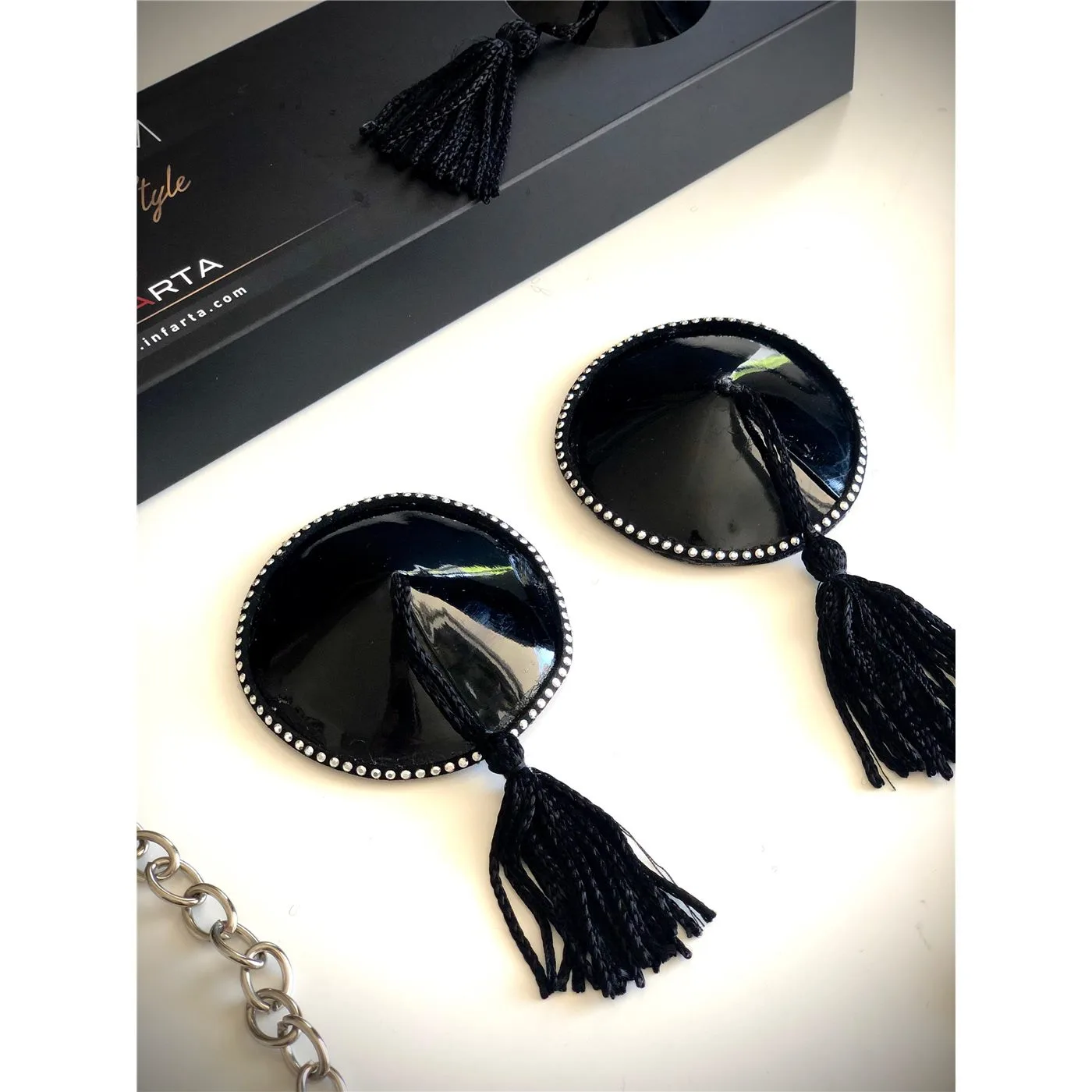 Acharoladas Pezoneras Sexy Black Con Pompón ¡¡Nuevas!!